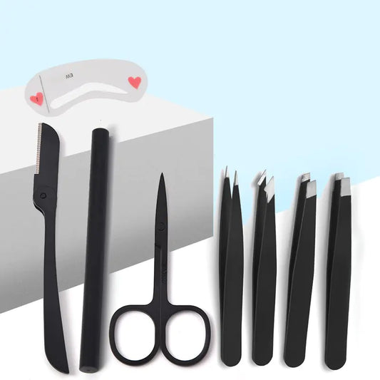 9-Piece Professional Eyebrow and Makeup Tool Set