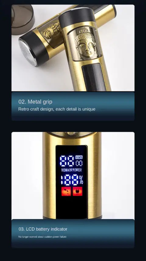 LARGNER Mini Electric Shaver - Rechargeable Travel Size